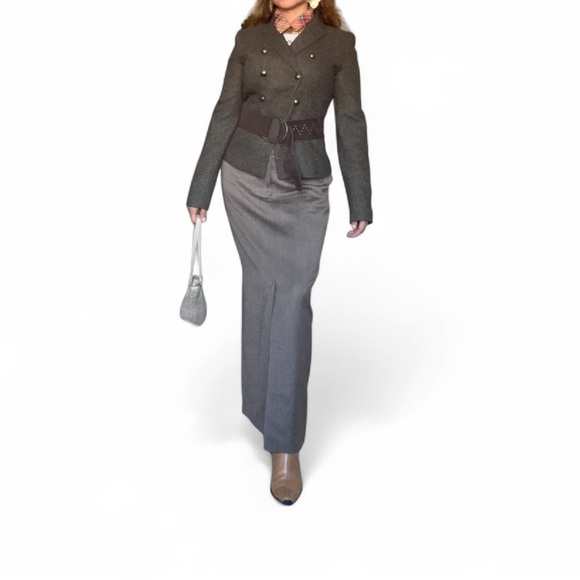 Wool Blend Maxi Pencil Skirt with Pockets Size 6 - Picture 9 of 12